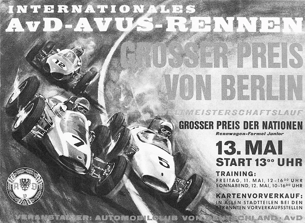 1962-05-13 | AVUS | AVUS-Rennplakate | avus event artwork | avus programme cover | avus poster | carsten riede