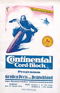 1926-08-29 | AVUS | AVUS-Rennplakate | avus event artwork | avus programme cover | avus poster | carsten riede