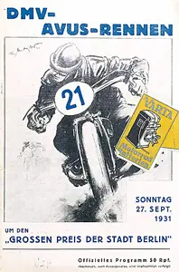 1931-09-27 | AVUS | AVUS-Rennplakate | avus event artwork | avus programme cover | avus poster | carsten riede