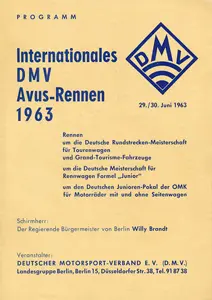 1963-06-30 | AVUS | AVUS-Rennplakate | avus event artwork | avus programme cover | avus poster | carsten riede