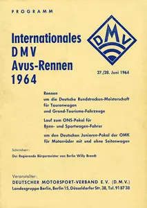 1964-06-28 | AVUS | AVUS-Rennplakate | avus event artwork | avus programme cover | avus poster | carsten riede