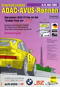 1993-05-09 | AVUS | AVUS-Rennplakate | avus event artwork | avus programme cover | avus poster | carsten riede