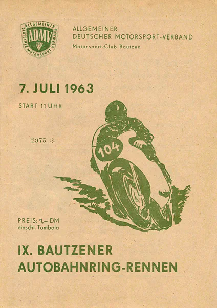 1963-07-07 | Bautzen | DDR-Rennplakate | gdr event artwork | gdr programme cover | gdr poster | carsten riede