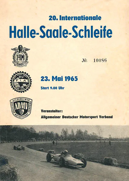 1965-05-23 | Halle/Saale | DDR-Rennplakate | gdr event artwork | gdr programme cover | gdr poster | carsten riede