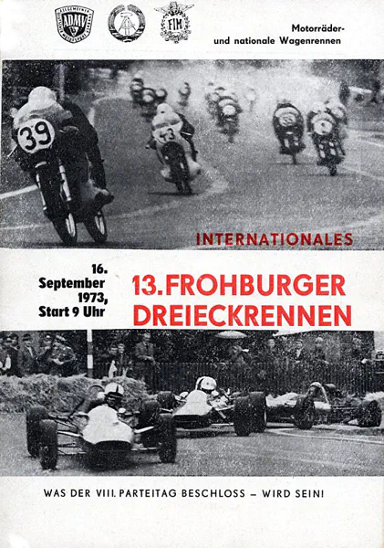 1973-09-16 | Frohburg | DDR-Rennplakate | gdr event artwork | gdr programme cover | gdr poster | carsten riede
