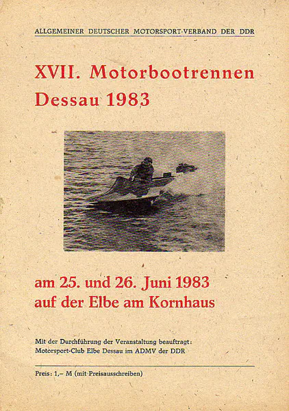 1983-06-26 | Dessau | DDR-Rennplakate | gdr event artwork | gdr programme cover | gdr poster | carsten riede