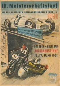 1951-06-17 | Dresden | DDR-Rennplakate | gdr event artwork | gdr programme cover | gdr poster | carsten riede