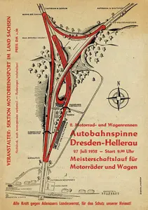 1952-07-27 | Dresden | DDR-Rennplakate | gdr event artwork | gdr programme cover | gdr poster | carsten riede