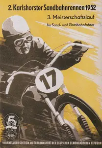 1952-08-03 | Karlshorst | DDR-Rennplakate | gdr event artwork | gdr programme cover | gdr poster | carsten riede