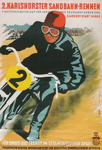 1952-08-03 | Karlshorst | DDR-Rennplakate | gdr event artwork | gdr programme cover | gdr poster | carsten riede