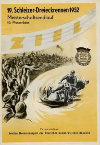 1952-09-21 | Schleiz | DDR-Rennplakate | gdr event artwork | gdr programme cover | gdr poster | carsten riede
