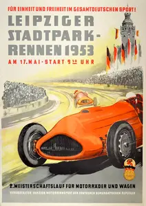 1953-05-17 | Leipzig | DDR-Rennplakate | gdr event artwork | gdr programme cover | gdr poster | carsten riede