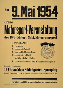 1954-05-09 | Weissenfels | DDR-Rennplakate | gdr event artwork | gdr programme cover | gdr poster | carsten riede