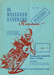 1955-07-10 | Meissen | DDR-Rennplakate | gdr event artwork | gdr programme cover | gdr poster | carsten riede