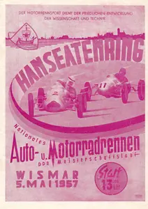 1957-05-05 | Wismar | DDR-Rennplakate | gdr event artwork | gdr programme cover | gdr poster | carsten riede