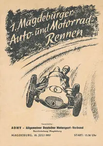 1957-07-21 | Magdeburg | DDR-Rennplakate | gdr event artwork | gdr programme cover | gdr poster | carsten riede