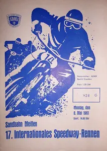 1961-05-08 | Meissen | DDR-Rennplakate | gdr event artwork | gdr programme cover | gdr poster | carsten riede