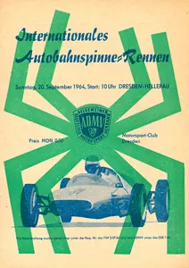 1964-09-20 | Dresden | DDR-Rennplakate | gdr event artwork | gdr programme cover | gdr poster | carsten riede