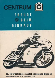 1970-09-06 | Dresden | DDR-Rennplakate | gdr event artwork | gdr programme cover | gdr poster | carsten riede