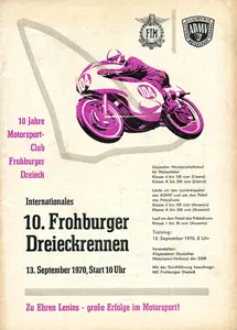 1970-09-13 | Frohburg | DDR-Rennplakate | gdr event artwork | gdr programme cover | gdr poster | carsten riede