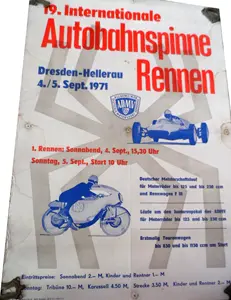 1971-09-04 | Dresden | DDR-Rennplakate | gdr event artwork | gdr programme cover | gdr poster | carsten riede