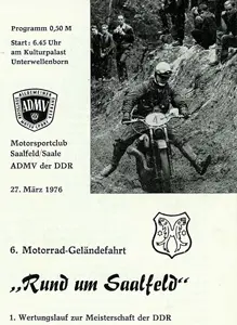 1976-03-27 | Saalfeld | DDR-Rennplakate | gdr event artwork | gdr programme cover | gdr poster | carsten riede