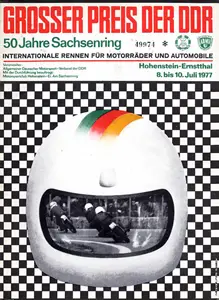 1977-07-10 | Sachsenring | DDR-Rennplakate | gdr event artwork | gdr programme cover | gdr poster | carsten riede