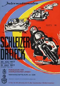 1977-07-31 | Schleiz | DDR-Rennplakate | gdr event artwork | gdr programme cover | gdr poster | carsten riede
