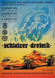 1978-08-06 | Schleiz | DDR-Rennplakate | gdr event artwork | gdr programme cover | gdr poster | carsten riede