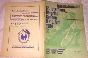 1984-06-09 | Teterow | DDR-Rennplakate | gdr event artwork | gdr programme cover | gdr poster | carsten riede