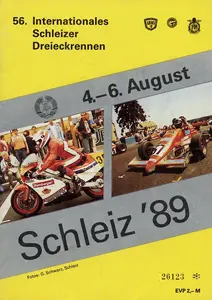 1989-08-06 | Schleiz | DDR-Rennplakate | gdr event artwork | gdr programme cover | gdr poster | carsten riede