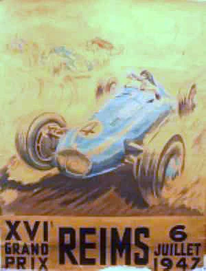1947-07-06 | Grand Prix De Reims | Reims | Formula 1 Event Artworks | formula 1 event artwork | formula 1 programme cover | formula 1 poster | carsten riede