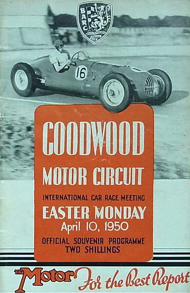 1950-04-10 | Richmond Trophy | Goodwood | Formula 1 Event Artworks | formula 1 event artwork | formula 1 programme cover | formula 1 poster | carsten riede