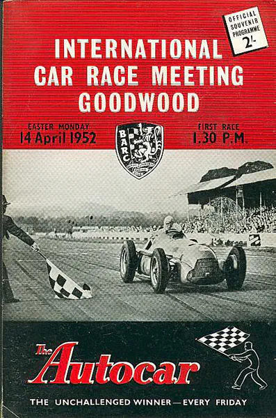1952-04-14 | Lavant Cup & Richmond Trophy | Goodwood | Formula 1 Event Artworks | formula 1 event artwork | formula 1 programme cover | formula 1 poster | carsten riede