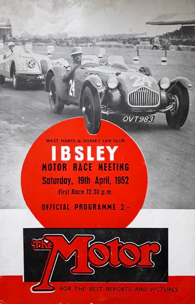 1952-04-19 | Ibsley Formula 2 Race | Ibsley | Formula 1 Event Artworks | formula 1 event artwork | formula 1 programme cover | formula 1 poster | carsten riede