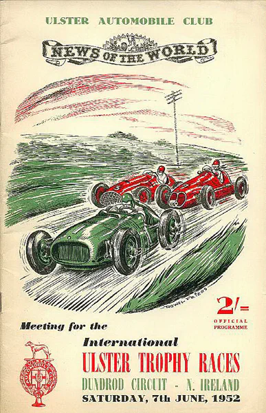 1952-06-07 | Ulster Trophy | Dundrod | Formula 1 Event Artworks | formula 1 event artwork | formula 1 programme cover | formula 1 poster | carsten riede