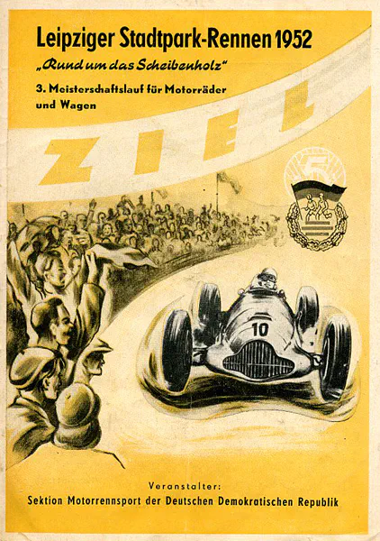 1952-08-17 | Leipzig Stadtpark Rennen | Leipzig | Formula 1 Event Artworks | formula 1 event artwork | formula 1 programme cover | formula 1 poster | carsten riede
