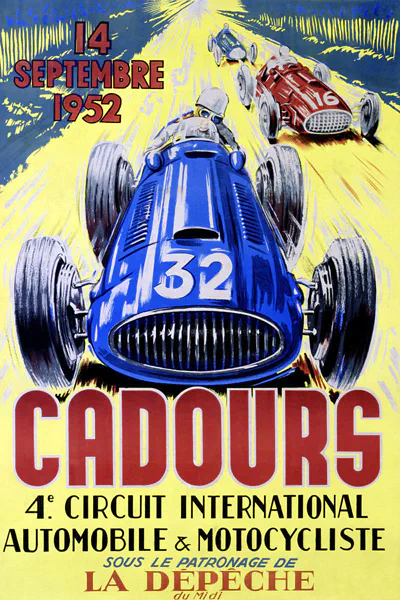 1952-09-14 | Circuit De Cadours | Cadours | Formula 1 Event Artworks | formula 1 event artwork | formula 1 programme cover | formula 1 poster | carsten riede