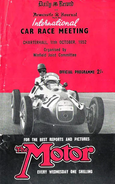 1952-10-11 | Newcastle Journal Trophy | Charterhall | Formula 1 Event Artworks | formula 1 event artwork | formula 1 programme cover | formula 1 poster | carsten riede