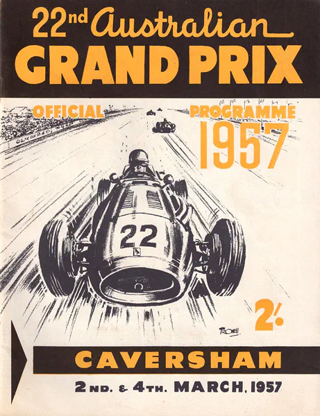 1957-03-04 | Australian Grand Prix | Caversham | Formula 1 Event Artworks | formula 1 event artwork | formula 1 programme cover | formula 1 poster | carsten riede