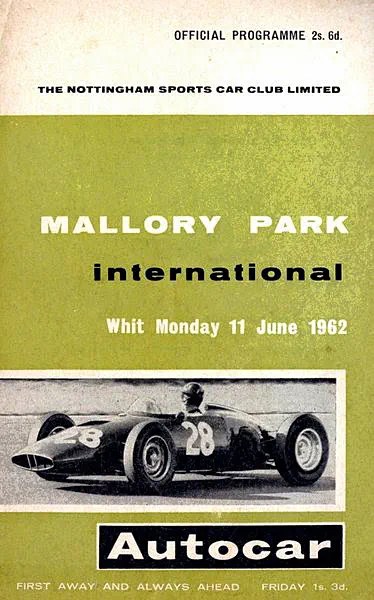 1962-06-11 | '2000' Guineas | Mallory Park | Formula 1 Event Artworks | formula 1 event artwork | formula 1 programme cover | formula 1 poster | carsten riede