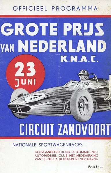 1963-06-23 | Grote Prijs Van Nederland | Zandvoort | Formula 1 Event Artworks | formula 1 event artwork | formula 1 programme cover | formula 1 poster | carsten riede