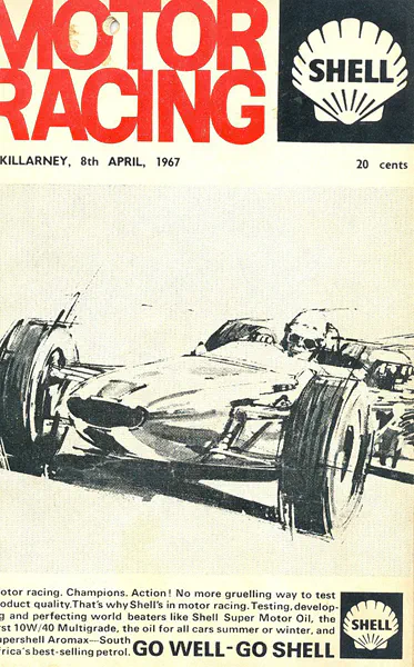 1967-04-08 | Killarney National Trophy | Killarney | Formula 1 Event Artworks | formula 1 event artwork | formula 1 programme cover | formula 1 poster | carsten riede