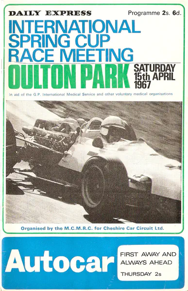 1967-04-15 | Spring Trophy | Oulton Park | Formula 1 Event Artworks | formula 1 event artwork | formula 1 programme cover | formula 1 poster | carsten riede