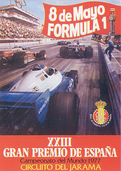 1977-05-08 | Gran Premio De Espana | Jarama | Formula 1 Event Artworks | formula 1 event artwork | formula 1 programme cover | formula 1 poster | carsten riede