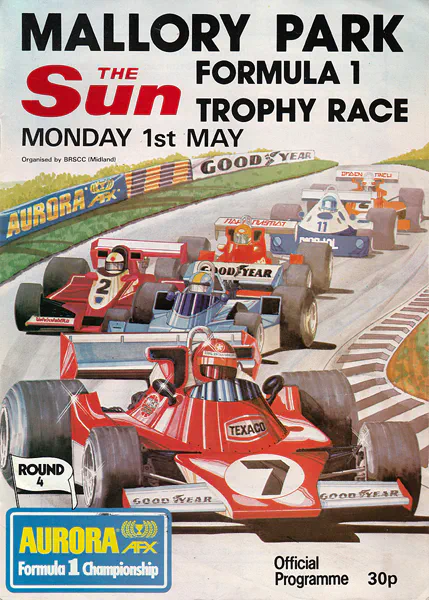 1978-05-01 | Sun Trophy | Mallory Park | Formula 1 Event Artworks | formula 1 event artwork | formula 1 programme cover | formula 1 poster | carsten riede