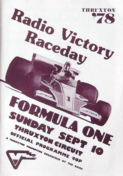 1978-09-10 | Radio Victory Trophy | Thruxton | Formula 1 Event Artworks | formula 1 event artwork | formula 1 programme cover | formula 1 poster | carsten riede