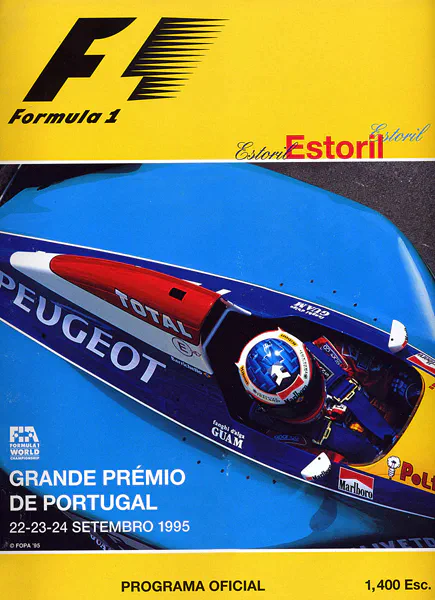 1995-09-24 | Grande Premio De Portugal | Estoril | Formula 1 Event Artworks | formula 1 event artwork | formula 1 programme cover | formula 1 poster | carsten riede