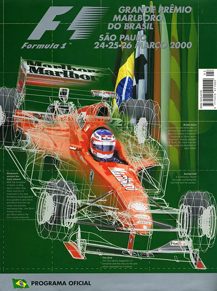 2000-03-26 | Grande Premio Do Brasil | Interlagos | Formula 1 Event Artworks | formula 1 event artwork | formula 1 programme cover | formula 1 poster | carsten riede