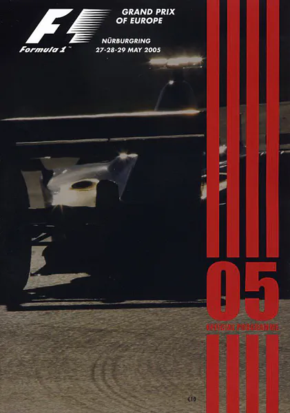 2005-05-29 | Grosser Preis von Europa | Nürburgring | Formula 1 Event Artworks | formula 1 event artwork | formula 1 programme cover | formula 1 poster | carsten riede